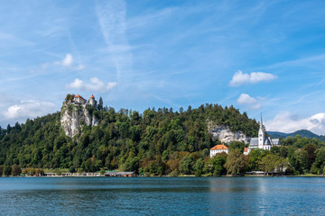 Bleder See mit Burg und Kirche von Bled