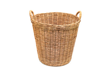 Obraz premium Basket wicker isolated on white background.