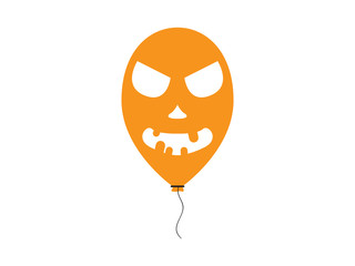 Isolated pumpkiin balloon. Halloween concept - Vector illustration