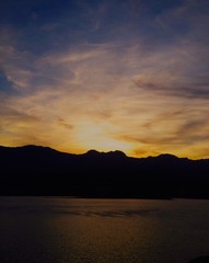 sunset in the mountains