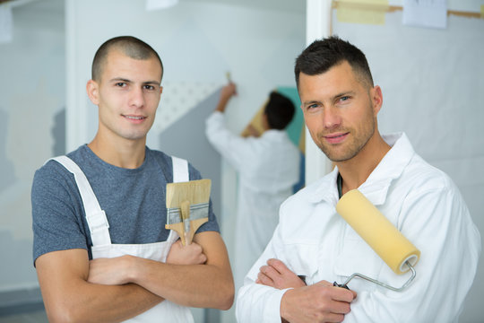 painters looking at the camera