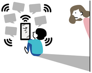 SNSばかりしている子供