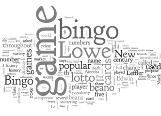 Bingo History Story of the Game Bingo