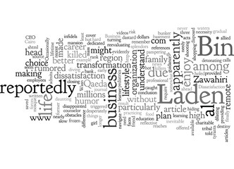 Fototapeta premium Bin Laden Reevaluates Business Model