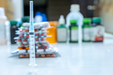 Group of medicines  randomly ordered