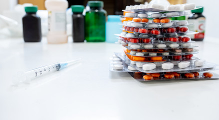 Group of medicines  randomly ordered