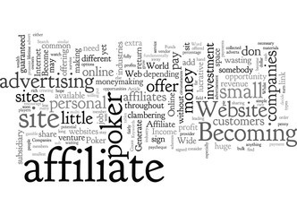 Fototapeta premium Become A Poker Affiliate Generate Income From Your Website