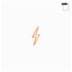 simple logo bolt with gradien