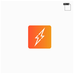 simple logo bolt with gradien