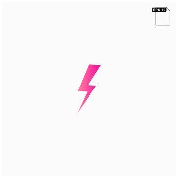 simple logo bolt with gradien