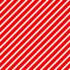Naklejka premium Christmas Candy Cane Stripes Seamless Vector Pattern in Red and White. Popular Winter Holiday Backdrop. Variable Width Stripes. Diagonal Lines Background. Repeating Tile Swatch Included.