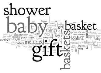 Fototapeta premium baby shower gift baskets