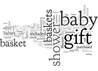 Fototapeta premium Baby Shower Gift Baskets Gifts For The Perfect Shower