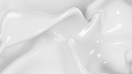 Super Slow Motion Shot of Splashing Cream at 1000fps.