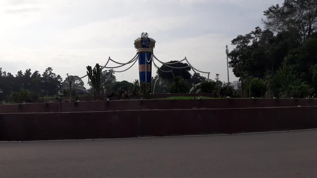  crown roundabout of sultan ibrahim in kluang  johor malaysia
