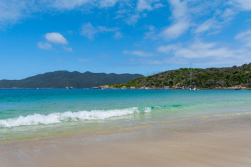 Fototapeta na wymiar Famous Praia do Forno with turquoise water in Arraial do Cabo, Rio de Janeiro, Brazil