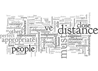 Appropriate Distance