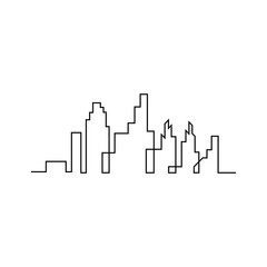 Naklejka premium Nowoczesne miasto. sylwetka miasta. ilustracji wektorowych