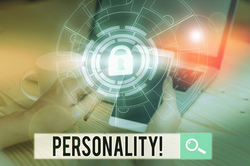 Handwriting text writing Personality. Conceptual photo combination characteristics that form...