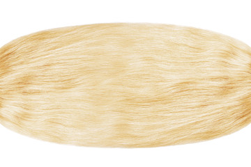Natural blond hair isolated on white