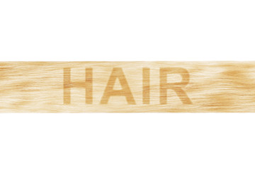 Natural blond hair isolated on white