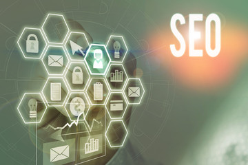 Handwriting text writing Seo. Conceptual photo incredibly effective way to market your near business online Picture photo system network scheme modern technology smart device