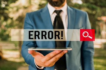 Handwriting text writing Error. Conceptual photo state or condition of being wrong in conduct...
