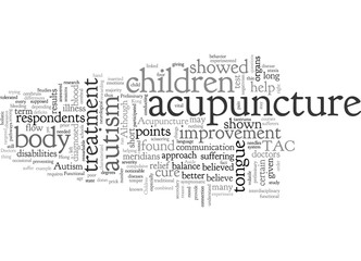 Fototapeta na wymiar Acupuncture and Autism