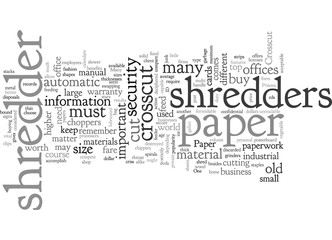 About The Crosscut Paper Shredder