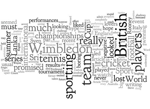 A Torrid Summer For British Sport