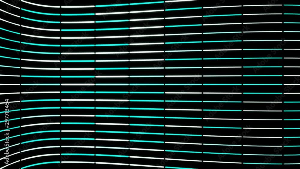Poster abstract vertical rows of multicolored neon stripes moving on black background. animation. animation