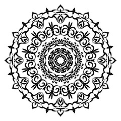 Mandala pattern black and white good mood