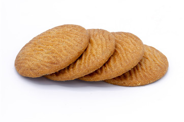 butter cookies isolated on white background