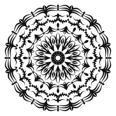 Mandala pattern black and white good mood