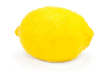 Group of ripe whole yellow lemon citrus fruit with lemon fruit half isolated on white background