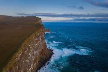 Stunning Latrabjarg cliffs, Europe's largest bird cliff and home to millions of birds. Western...