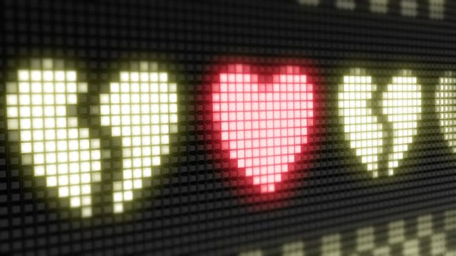 Heart icon. Looping footage has 4K Resolution with Encoder Prores 4444. 3D Illustration.
