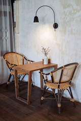 Interior design of coffee shop