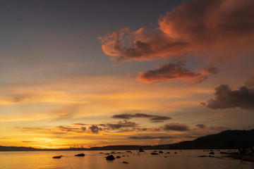 sunset over sea