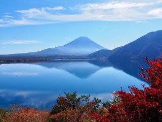 葉の時期の富士山