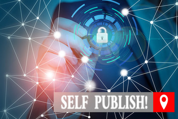 Conceptual hand writing showing Self Publish. Concept meaning writer publish piece of ones work...