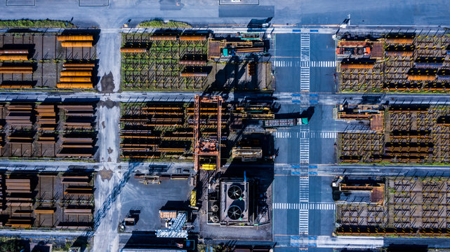製鉄所　空撮