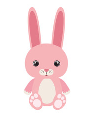 cute little rabbit animal character