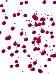 abstract background with drops of magenta pink paint on white background 
