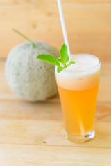 melon soda Smoothie in glass