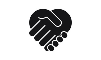 handshake heart icon