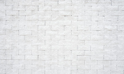 Pattern white​  brick wall as background or wallpaper, Abstract white brick wall background 