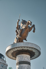 statue of Alexsander in Skopje Macedonia