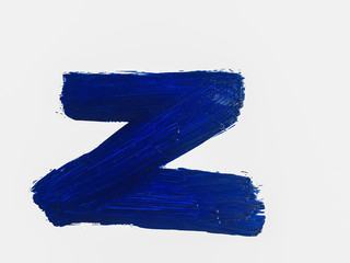 blue font letter Z