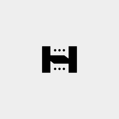 Letter H Chat Logo Template Vector Design